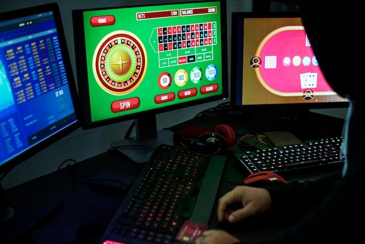 Ilustrasi bermain live casino tvtoto dengan bijak dan bertanggung jawab menggunakan smartphone